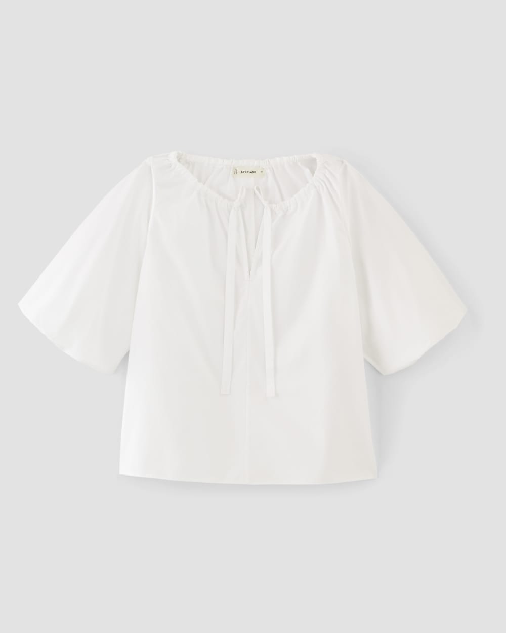 The Supima® Puff-Sleeve Top | White – Everlane