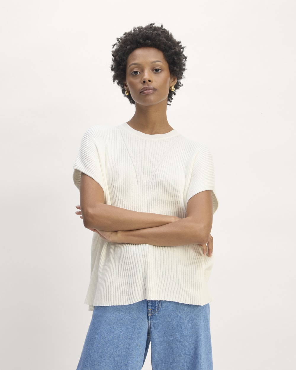 womens-cotton-knit-caftan-top-bone | primary