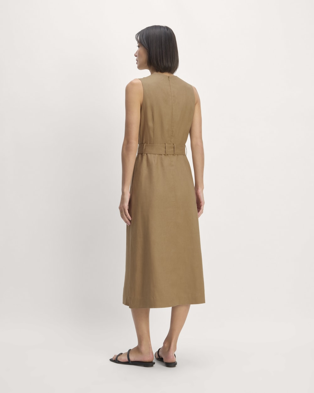 The Linen Belted Midi Dress | Tiger's Eye Everlane The Linen Belted Midi Dress | Tiger's Eye Everlane