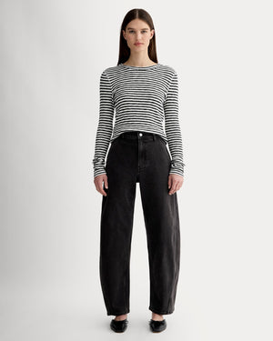 The Way-High® Twist Curve Jean | Washed Black