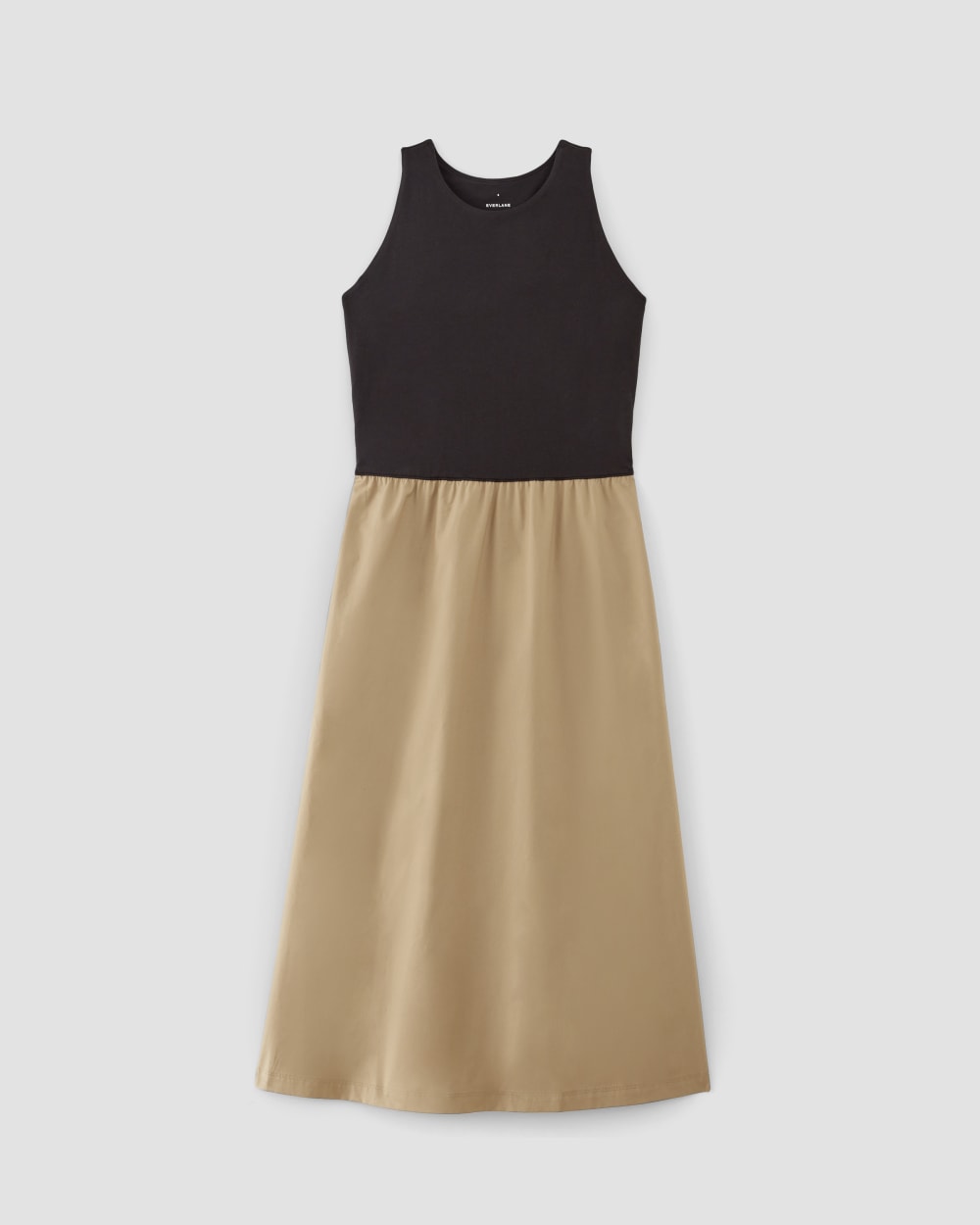 womens-supima-high-neck-riviera-dress-black-tigers-eye | alt