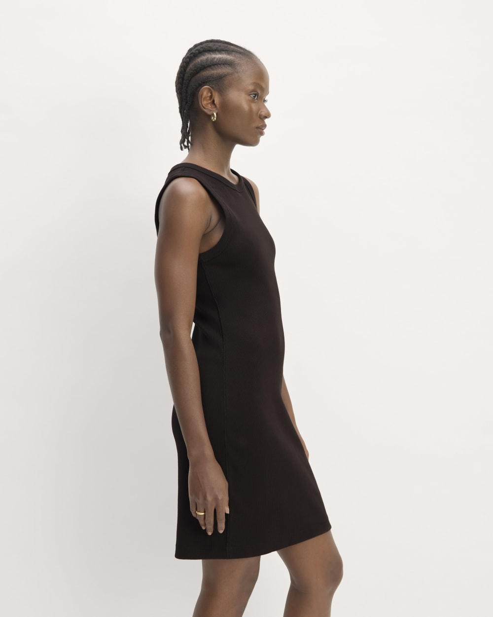 ワンピース Paddington Mini Dress/black M The Ribbed Mini Dress | Black – Everlane