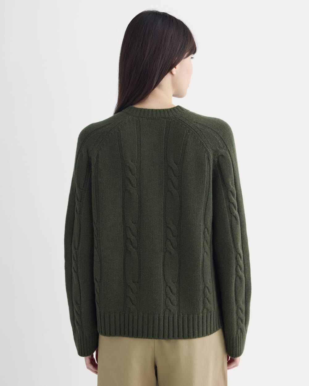 Cable Cardigan in Extrafine Luxe Merino | Dark Forest – Everlane