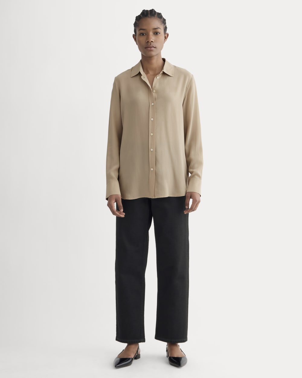 The Must-Have Shirt in Washable Silk | Burnt Sugar – Everlane