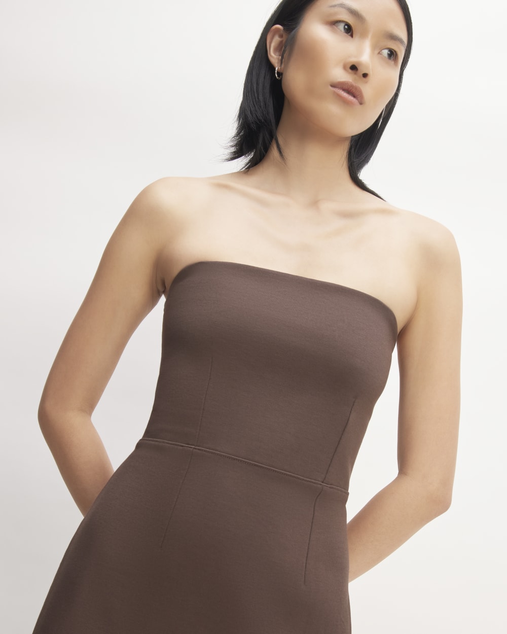 The Dream Strapless Dress | Earth Brown Everlane The Dream Strapless Dress | Earth Brown Everlane