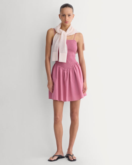 womens-gauze-smocked-mini-dress-heather-rose | primary