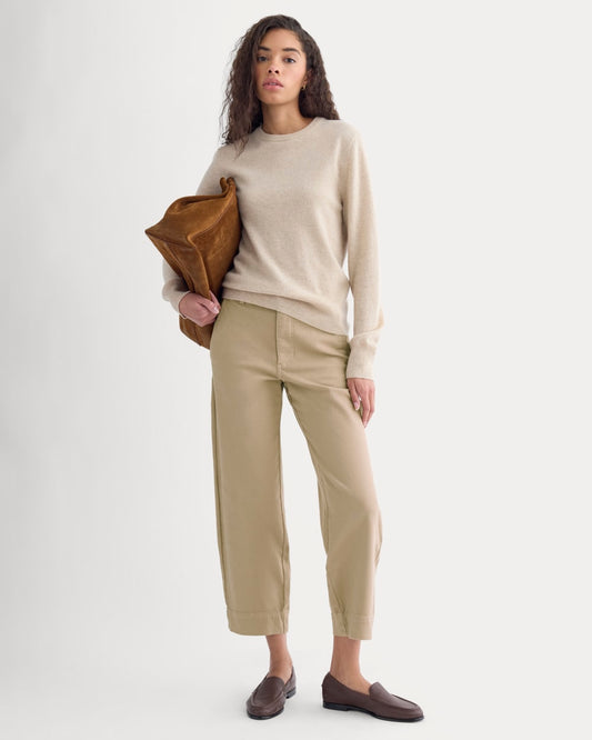 womens-twill-utility-straight-leg-pant-trench-coat-khaki | primary