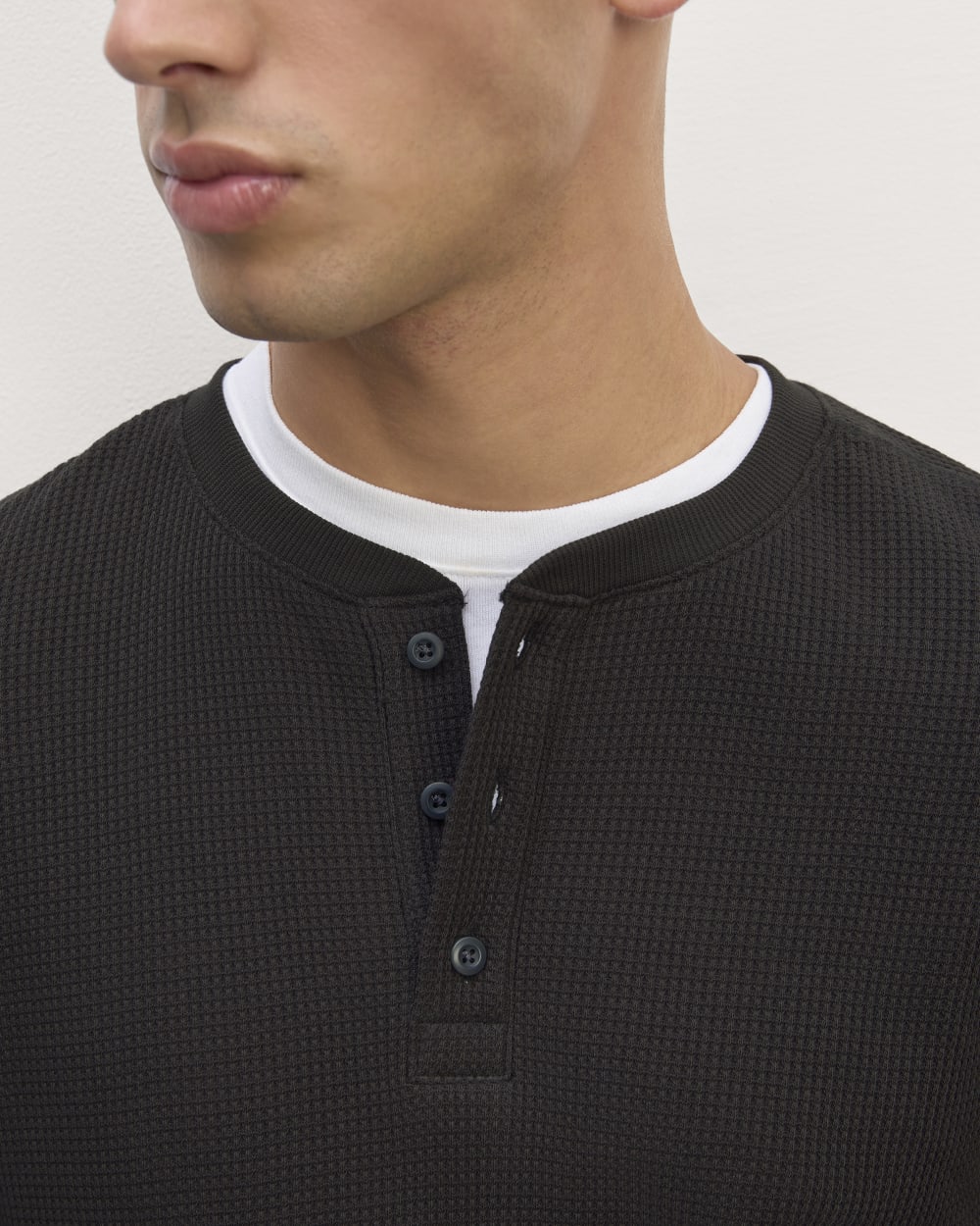 The Waffle Long-Sleeve Henley | Black – Everlane