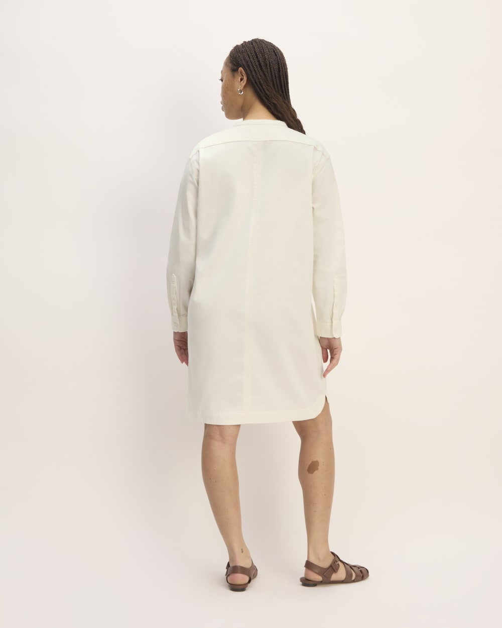 The Long-Sleeve Utility Mini Dress | Bone Everlane The Long-Sleeve Utility Mini Dress | Bone Everlane