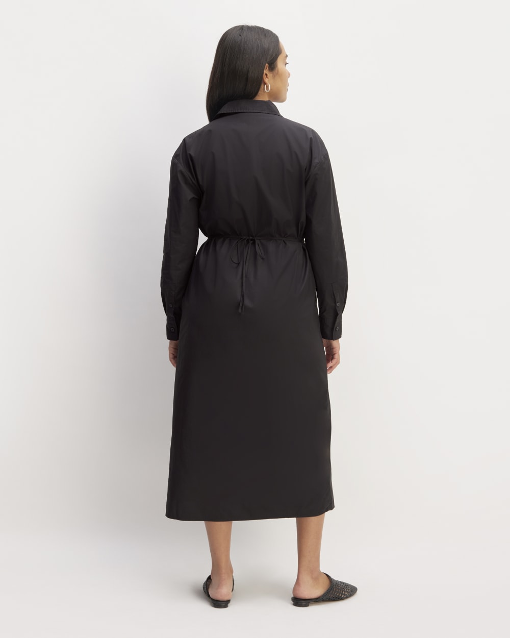 The Supima Cotton Midi Shirt Dress | Black Everlane The Supima Cotton Midi Shirt Dress | Black Everlane