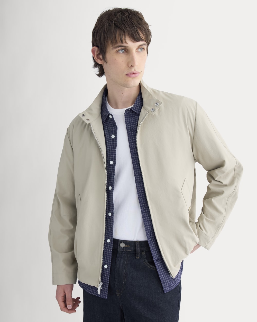 Re:Cycled Nylon Harrington Jacket | Trench Coat Khaki – Everlane