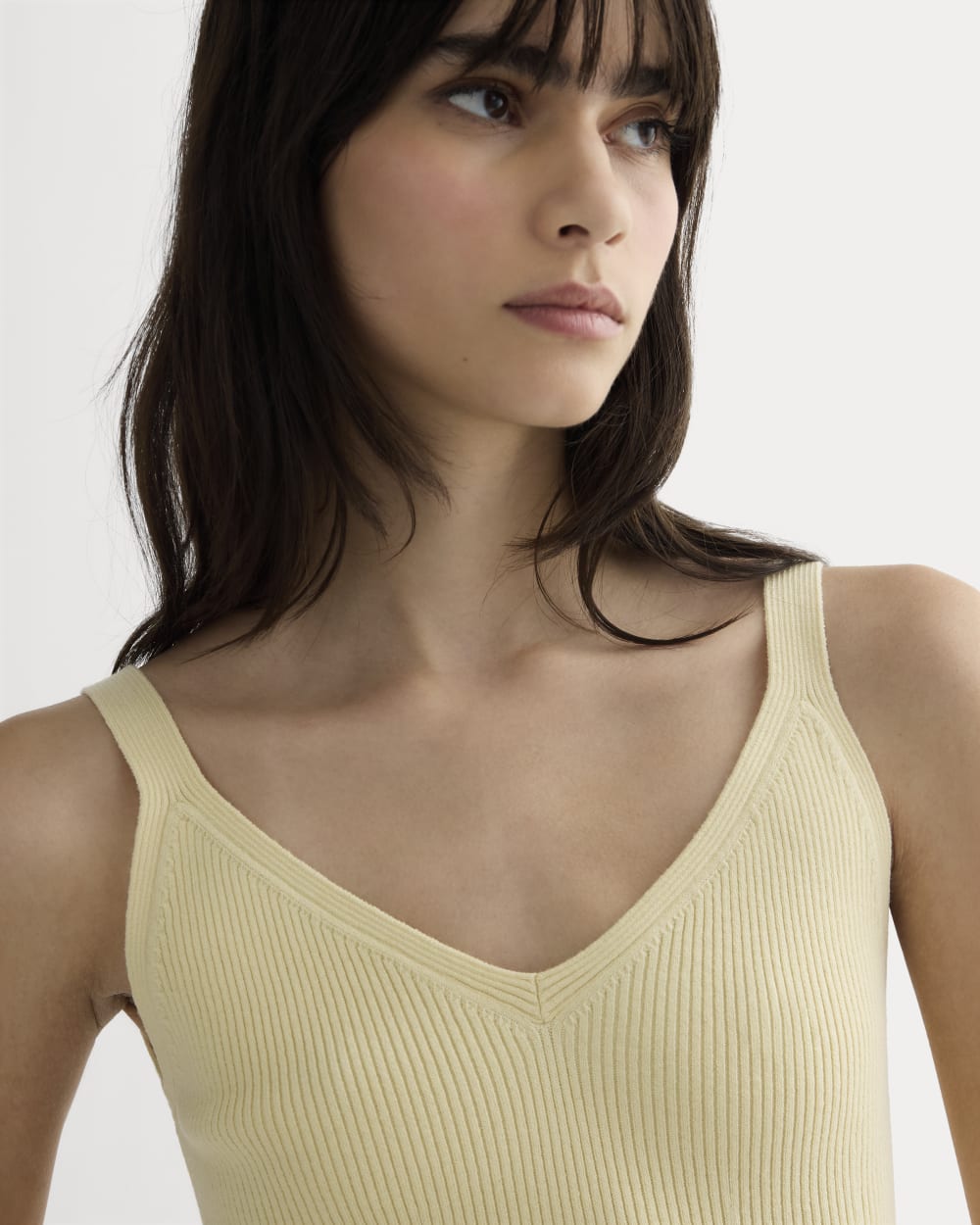 トップス leinwande Cable Knit Camisole The Fine Knit Cami | Banana Crepe – Everlane