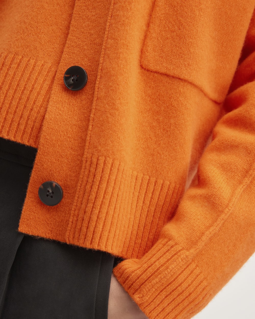 womens-merino-wool-cardigan-orange