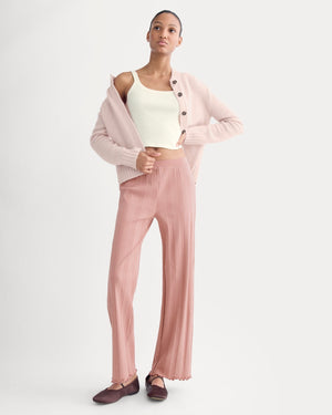 Lounge Rib Pant | Ash Rose