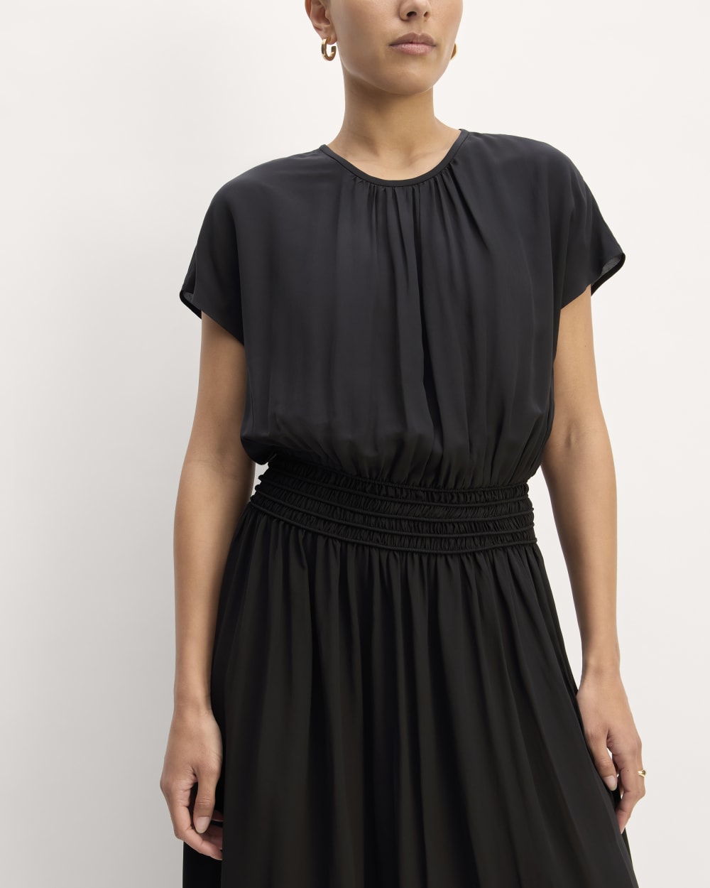 womens-viscose-gathered-midi-dress-black