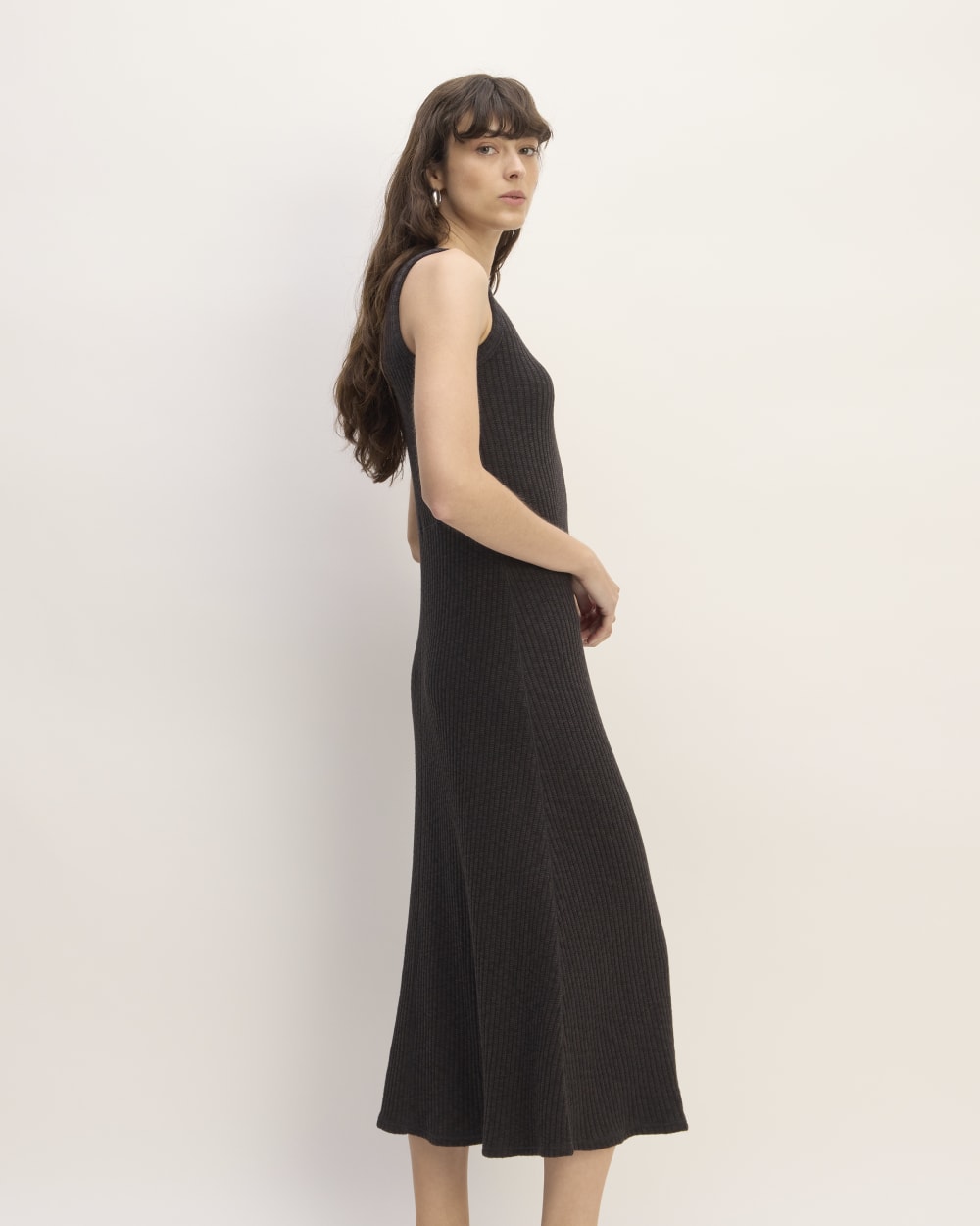 The Rib-Knit A-Line Tank Dress | Black Everlane The Rib-Knit A-Line Tank Dress | Black Everlane