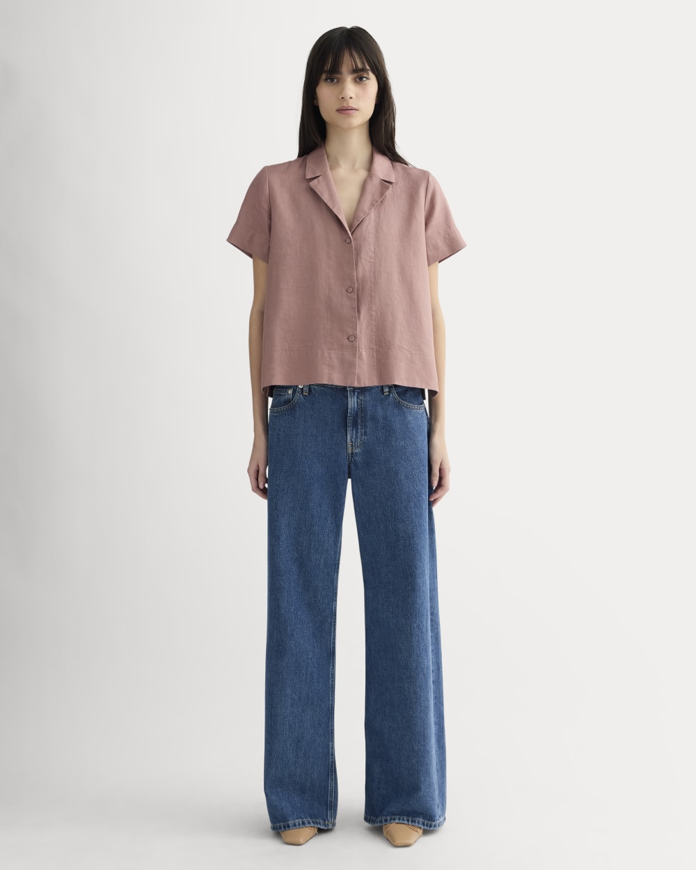 The Notch Shirt in Linen | Rose Dusk – Everlane