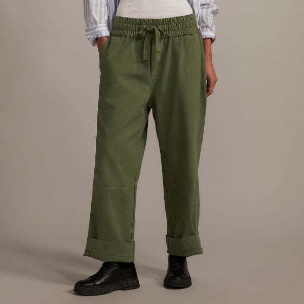 The Canvas Organic Cotton Pull-On Pant | Forest Green – Everlane