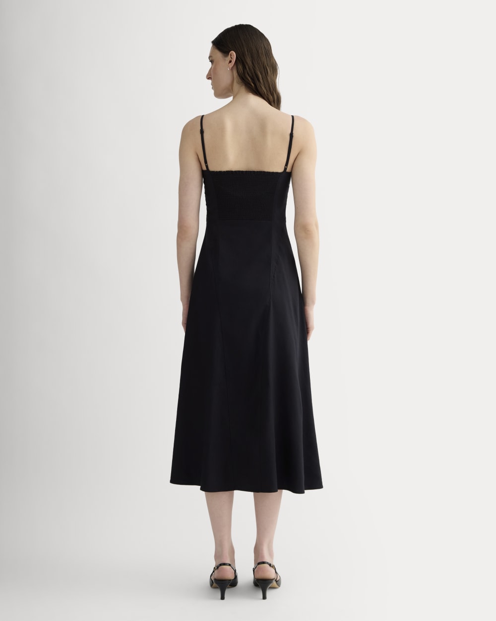 The Seamed Dress in Stretch Linen | Bluebell