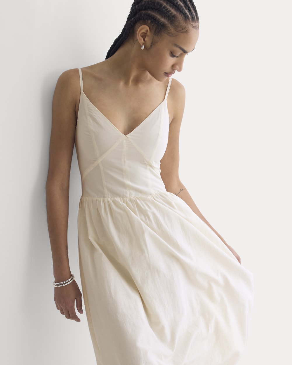 womens-midi-dress-in-cotton-silk-voile-bone