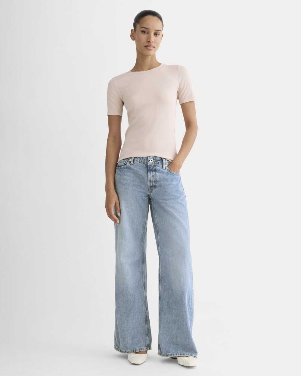 The Luxe Rib Crew | Heathered Oat