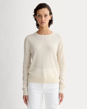 The Classic Crew in Cashmere | Bone