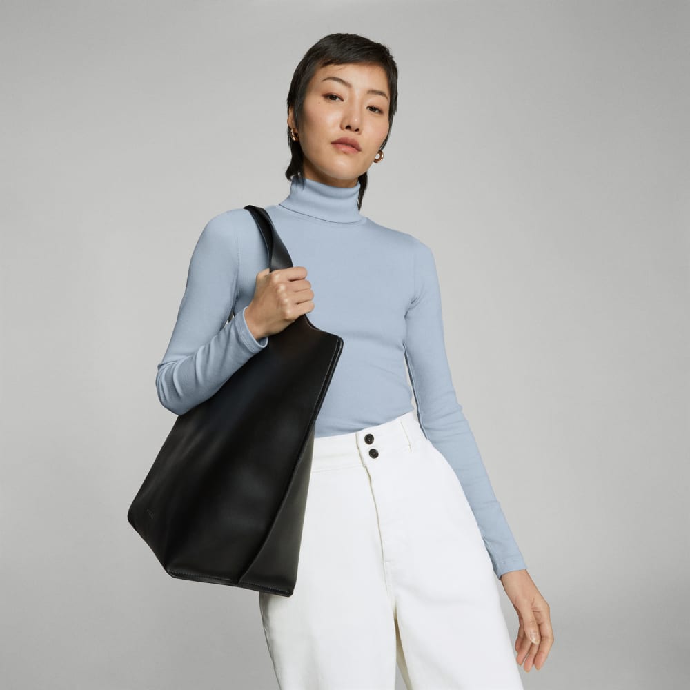 The Luxe Micro-Rib Turtleneck | Mist – Everlane