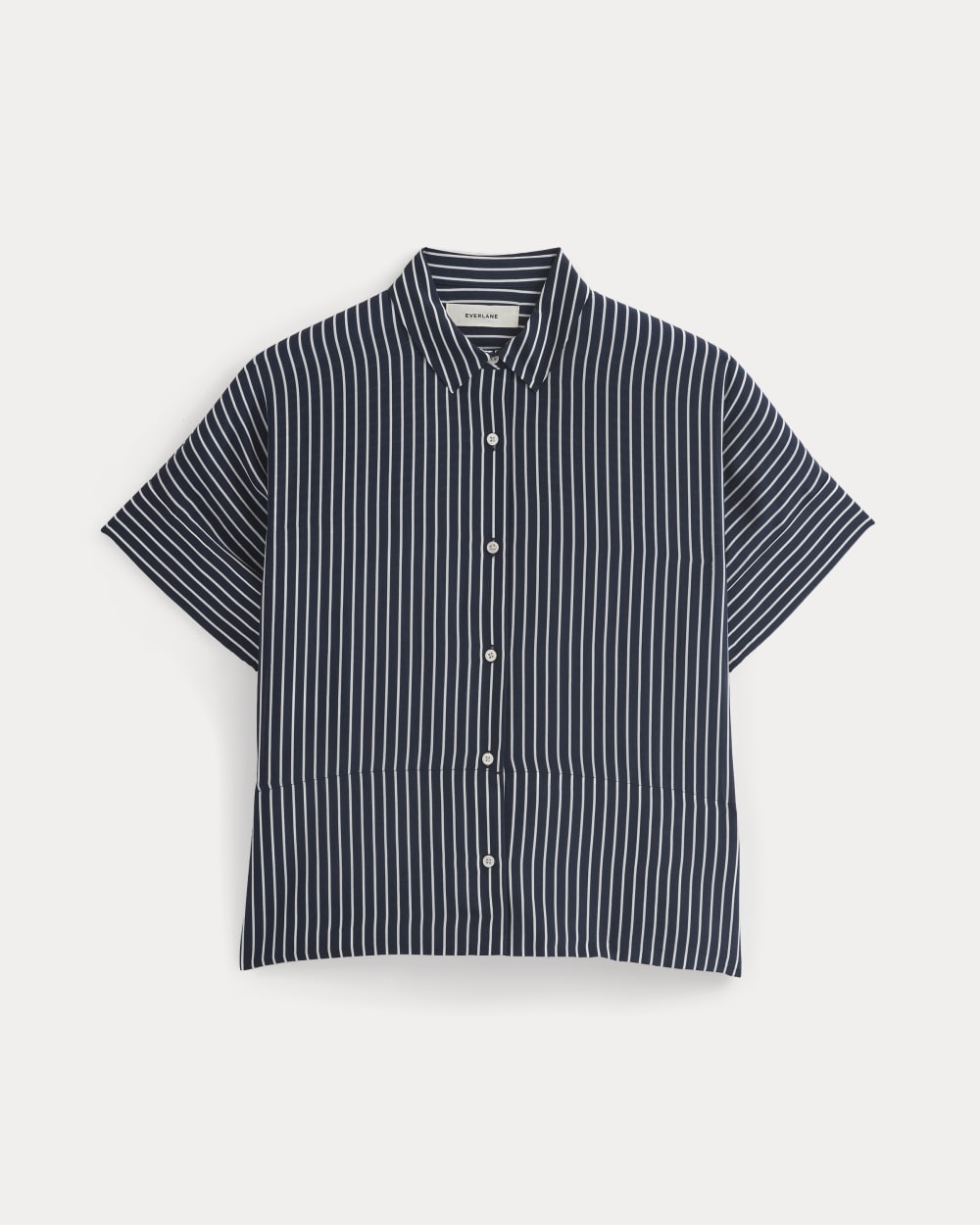 womens-clean-silk-ss-square-shirt-true-navy-bone-stripe | alt
