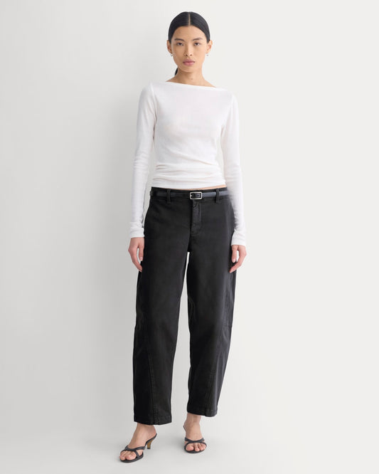womens-twisted-seam-barrel-pant-black | primary