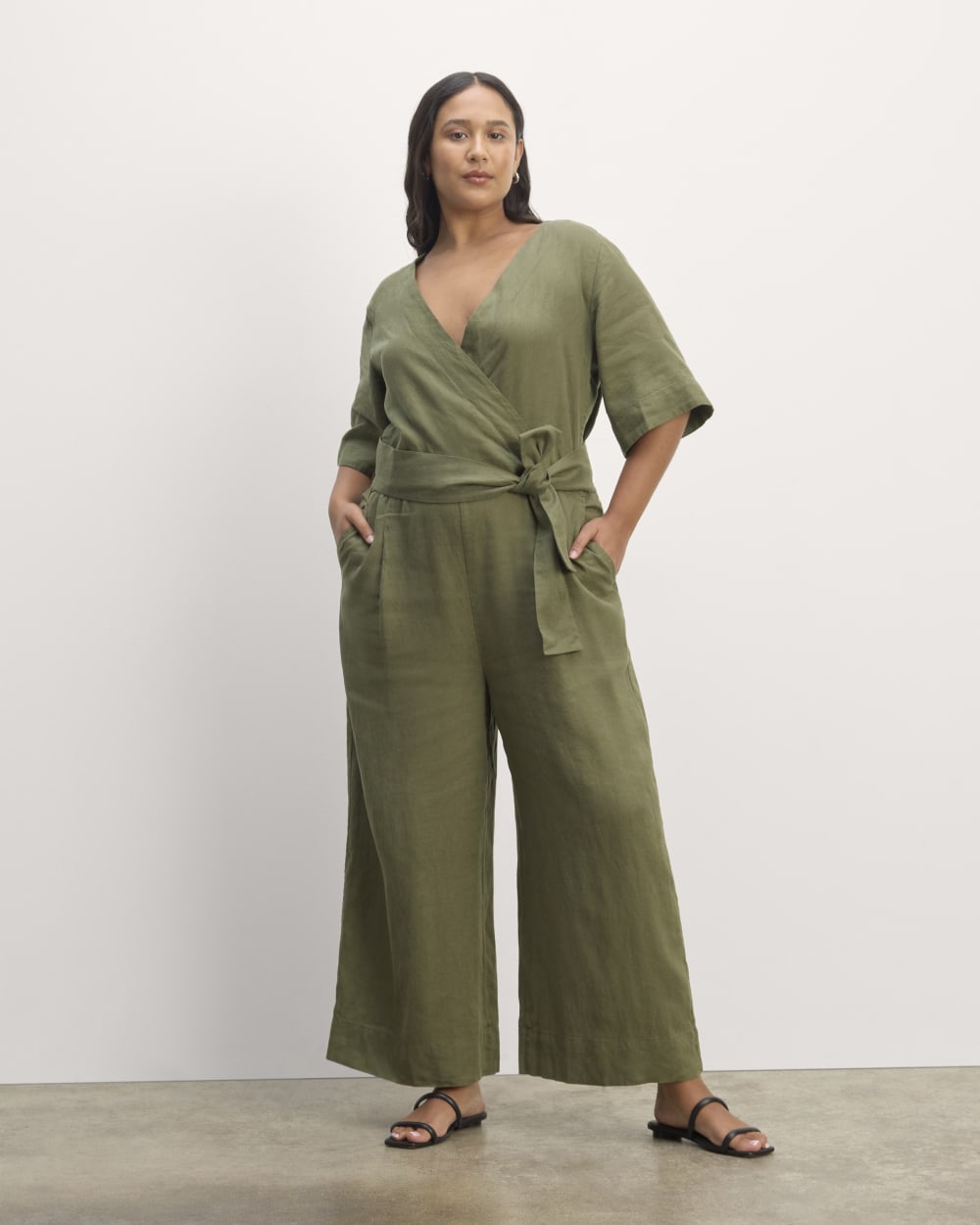 womens-linen-cross-front-jumpsuit-kalamata | primary