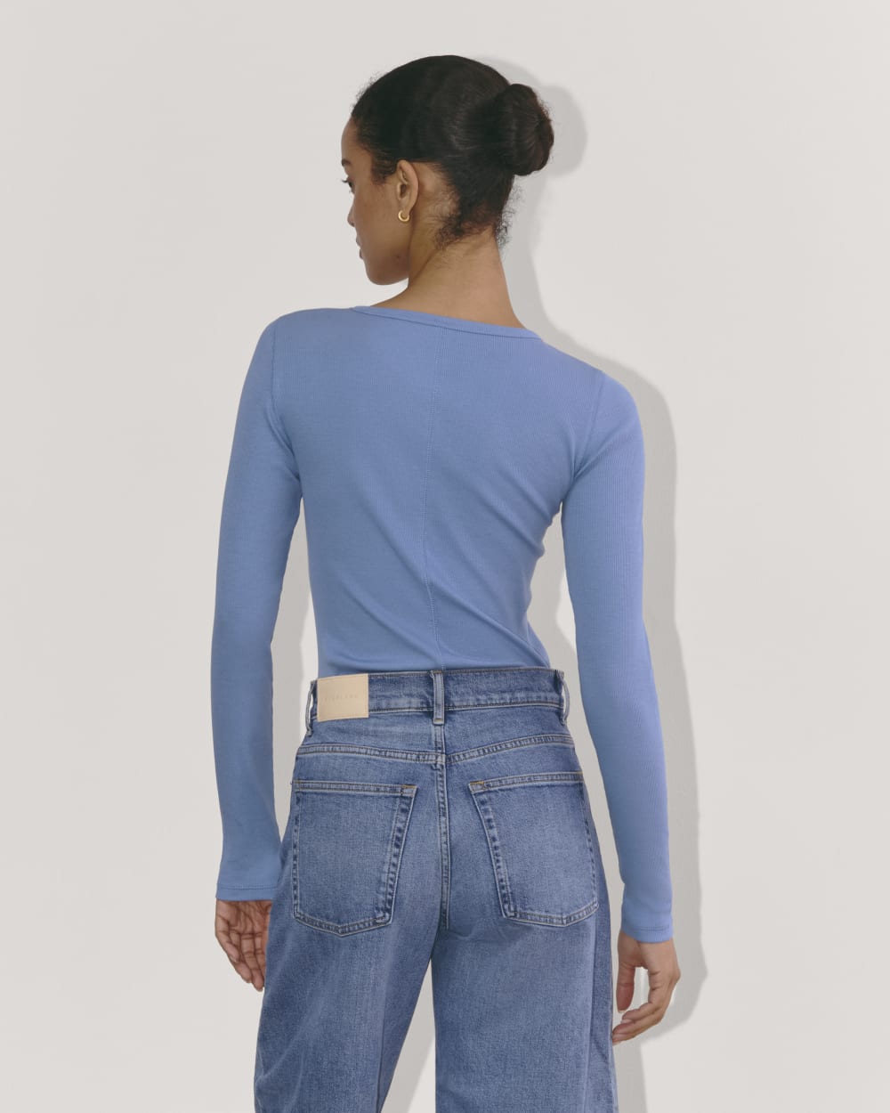 The Luxe Rib Long-Sleeve Crew | Bluebell – Everlane
