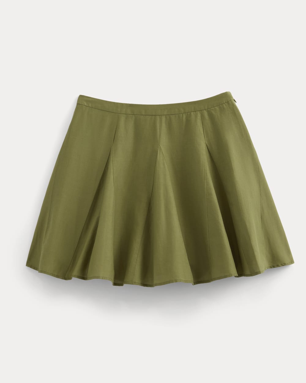 womens-godet-mini-skirt-in-cotton-silk-mayfly | primary