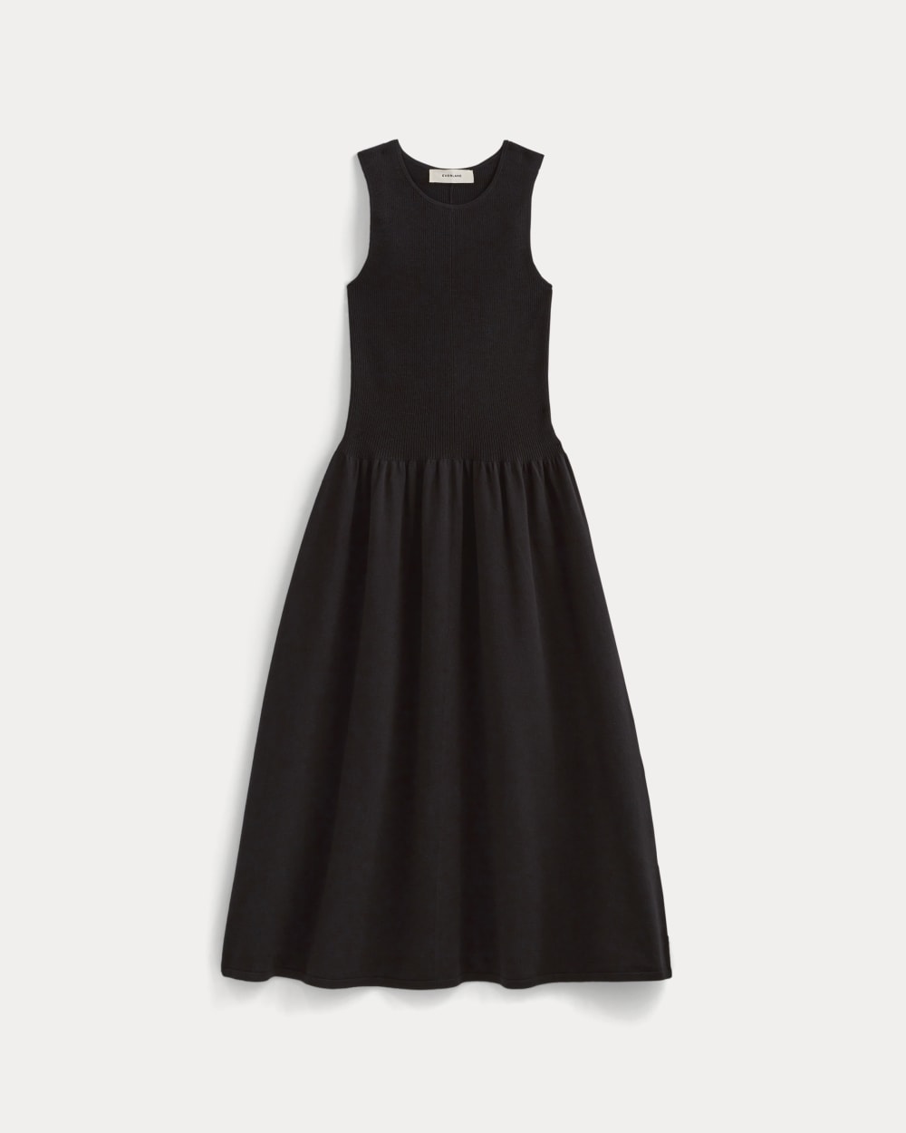 womens-knit-crew-dress-black | alt