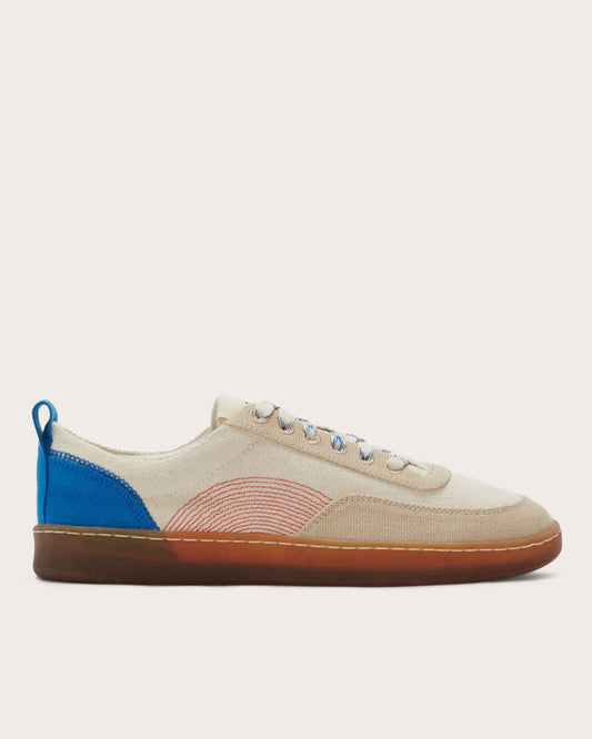 unisex-tread-bare-sneaker-canvas-blue-red | primary