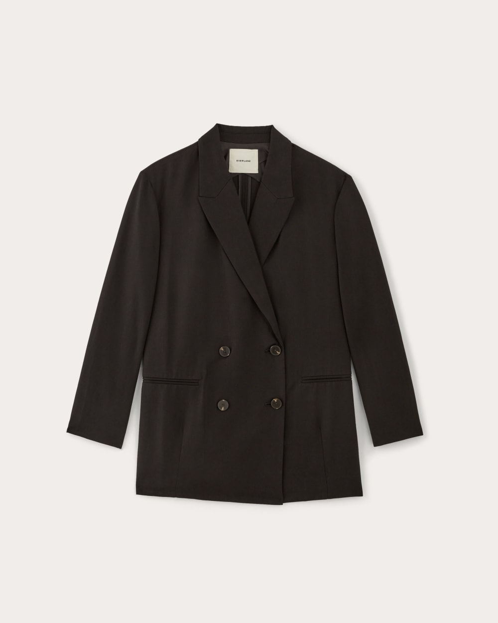womens-tencel-double-breasted-blazer-black | alt