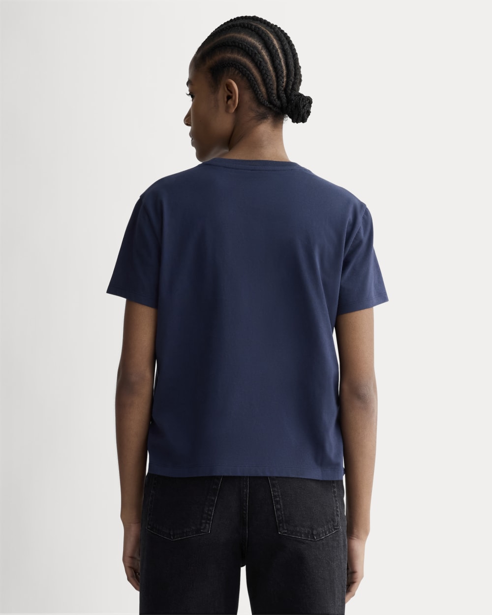 The Box-Cut Tee in Essential Cotton | Navy | Pocket – Everlane