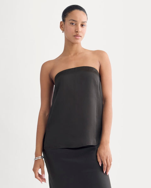 Thin Strap Cami in Silk Charmeuse | Black – Everlane