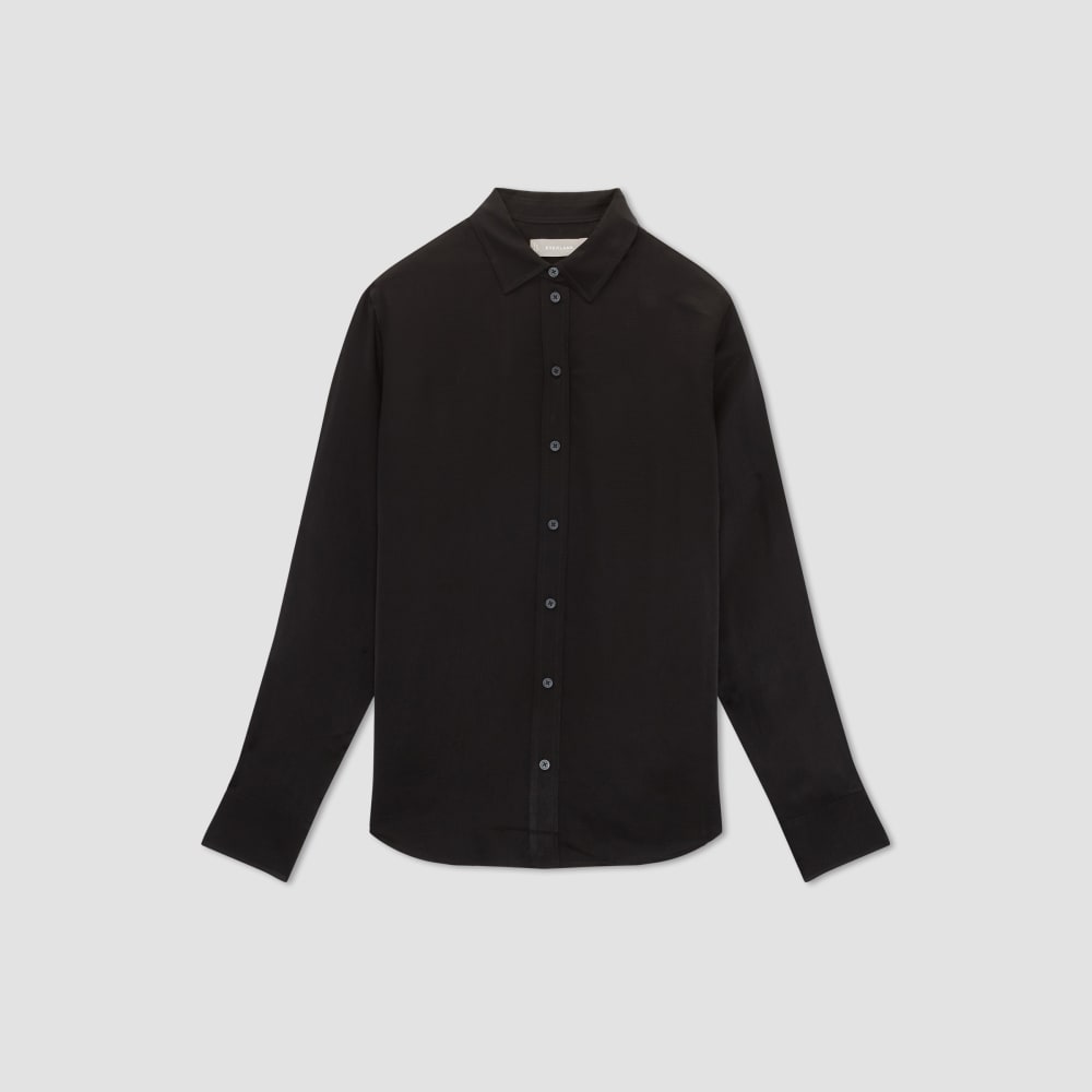 womens-satin-relaxed-shirt-black | alt