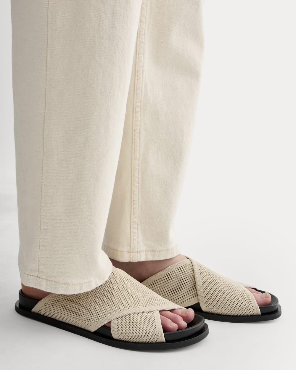 womens-reknit-crossover-slide-sandshell | alt