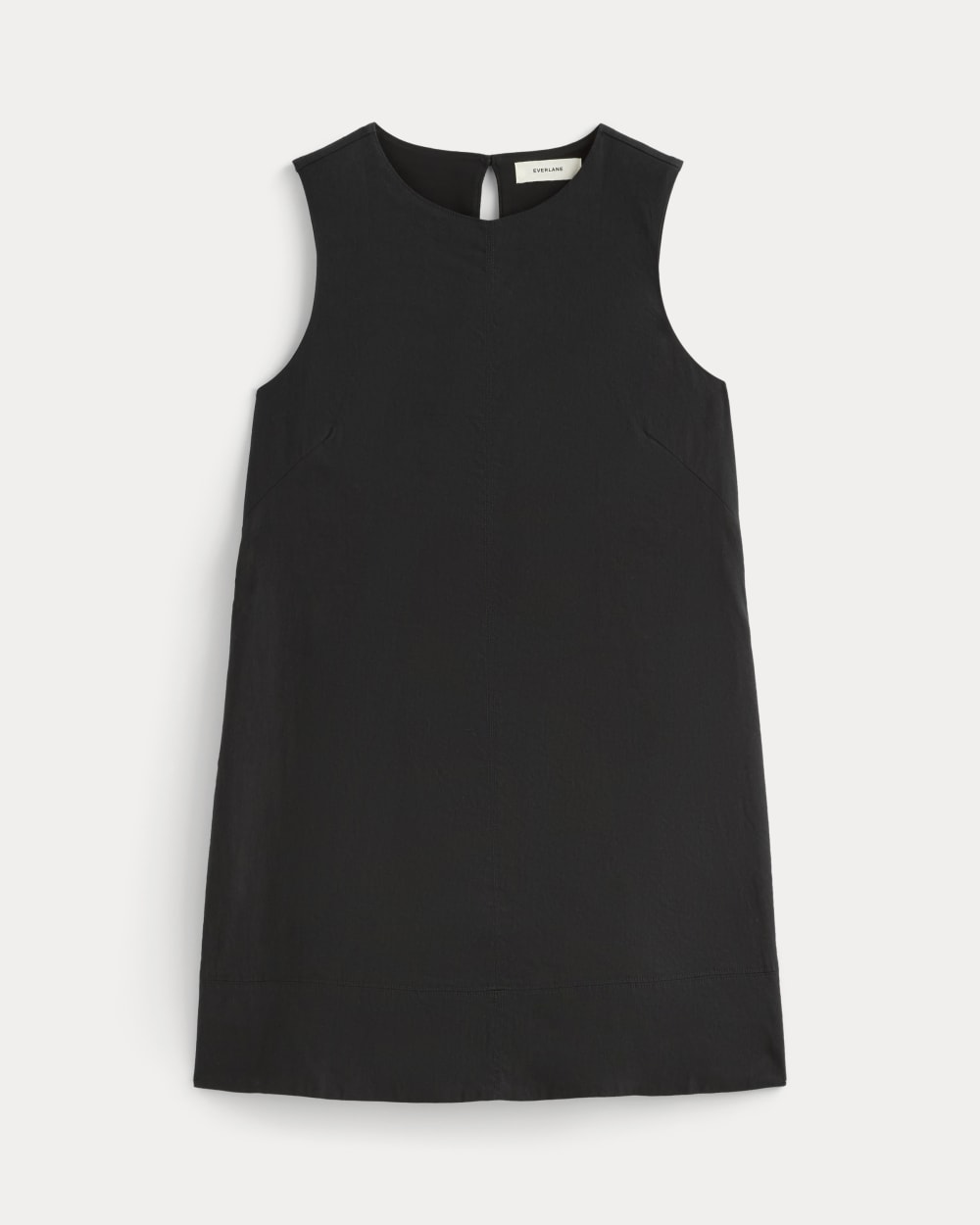 womens-shift-dress-in-stretch-linen-black | alt