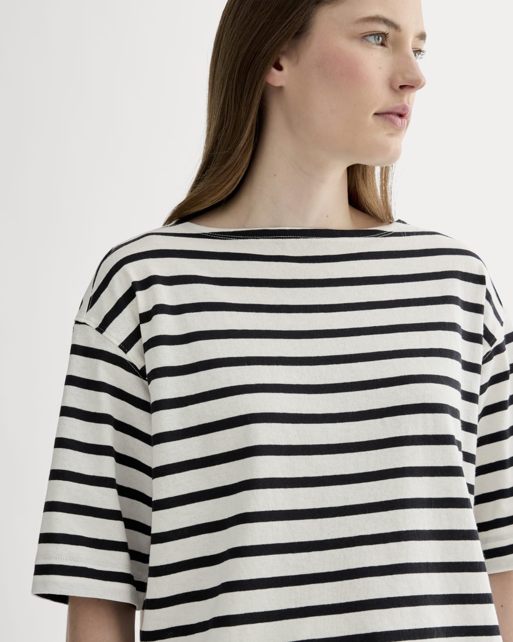 The Mariner Oversized Tee | Bone / Black – Everlane