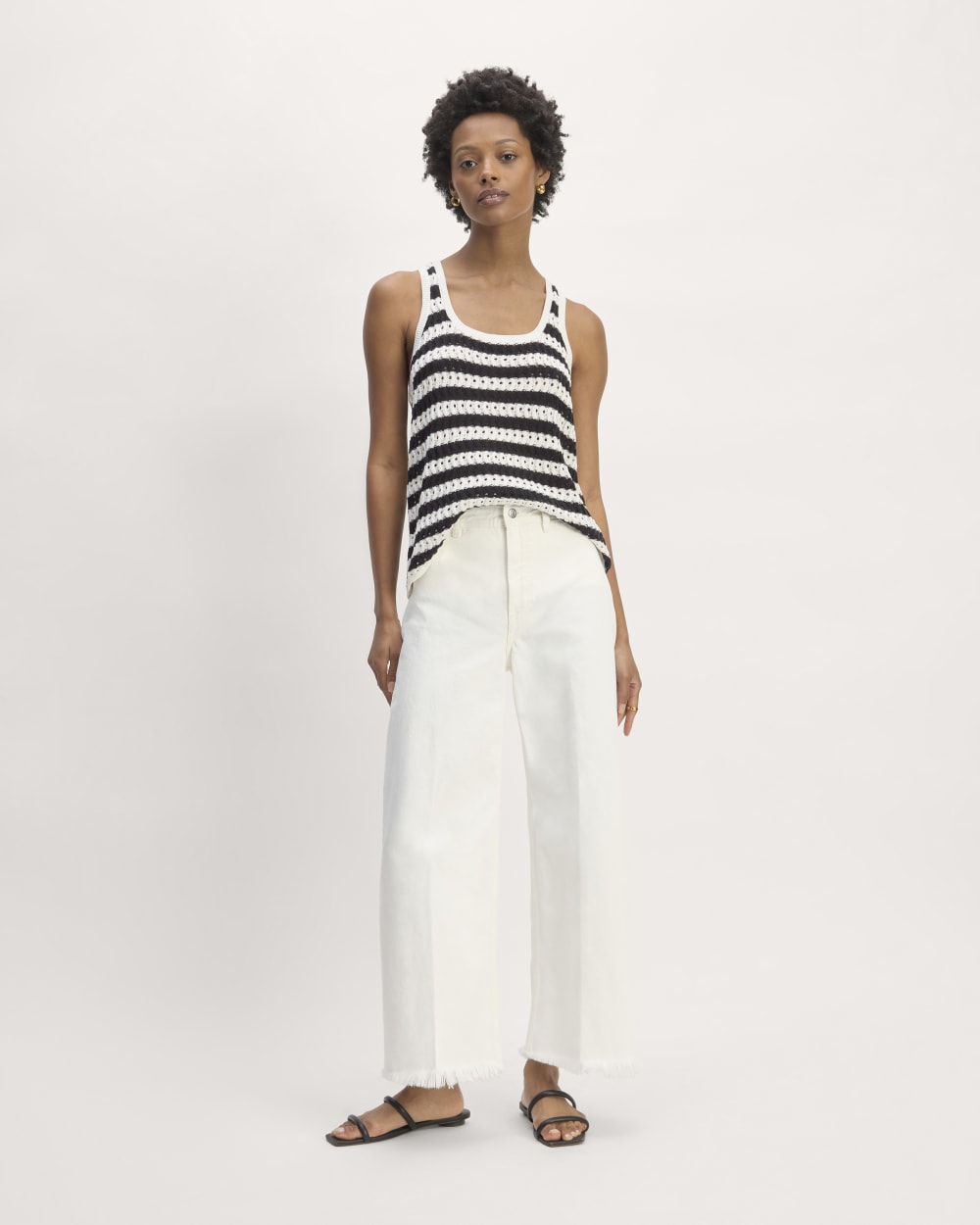 The Crochet Knit Tank | Bone / Black – Everlane
