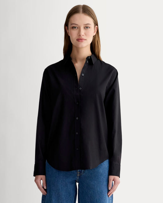 womens-silky-cttn-relaxed-shirt-black | primary