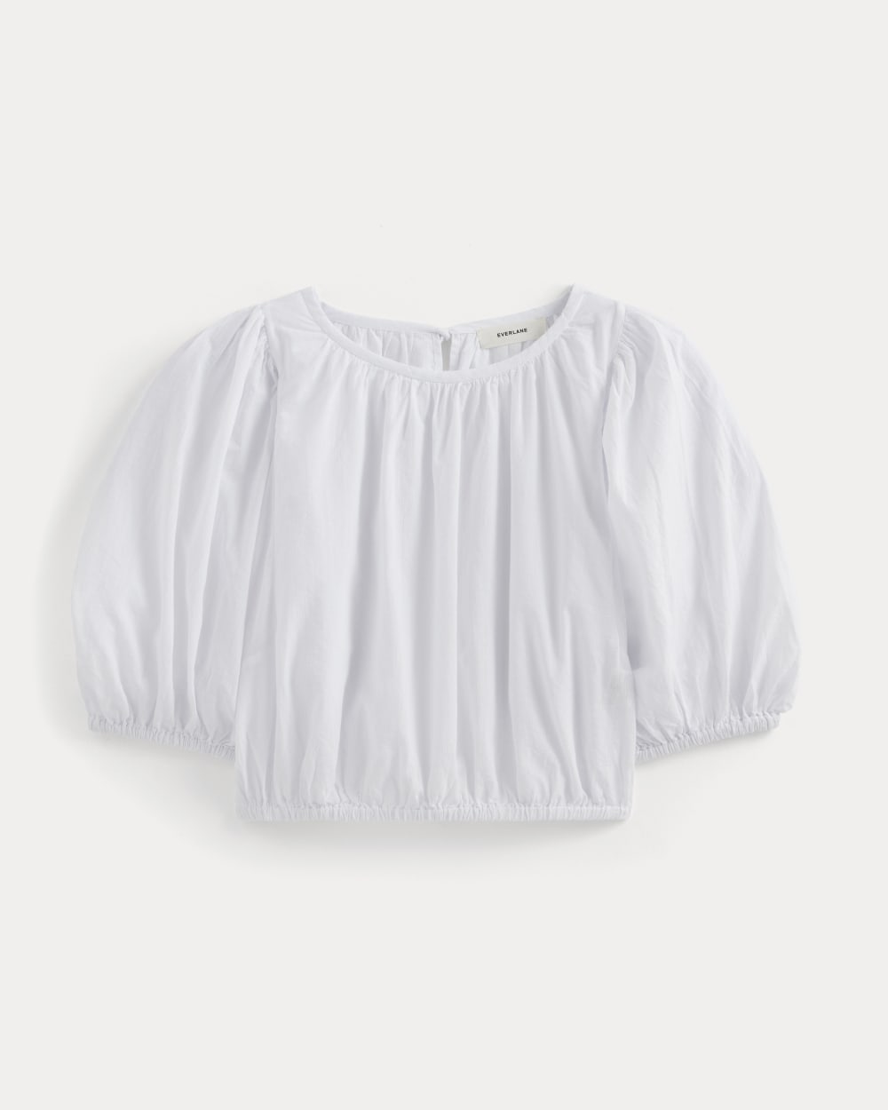 womens-gauze-puff-sleeve-top-white | alt