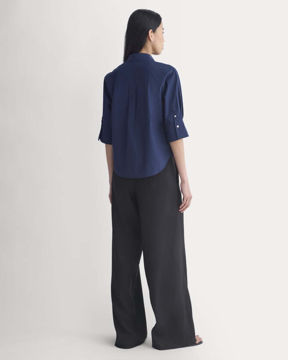 womens-cuff-shirt-lightweight-cotton-navy