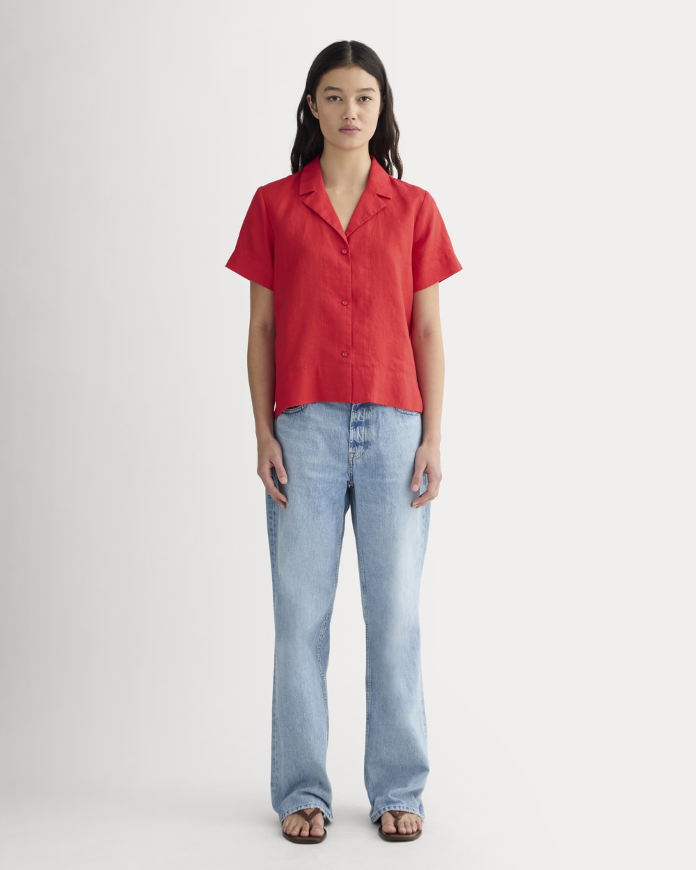 womens-linen-notch-ss-shirt-classic-red