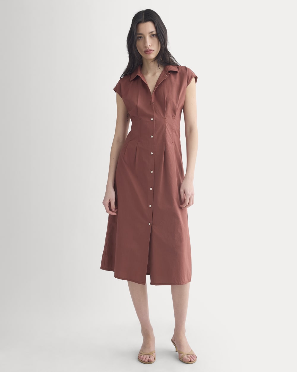 womens-muscle-shirtdress-light-cotton-henna-red | primary