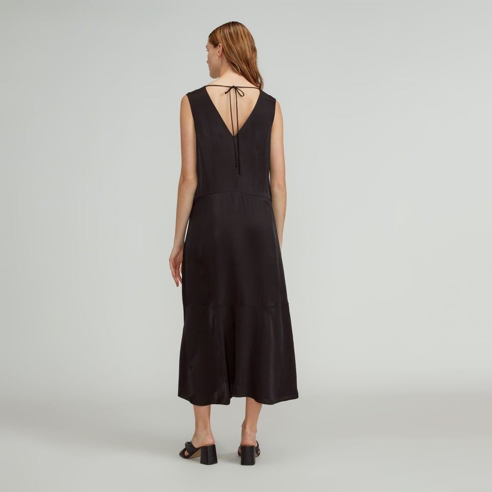 Aura Satin V-Neck Maxi Dress main image 1