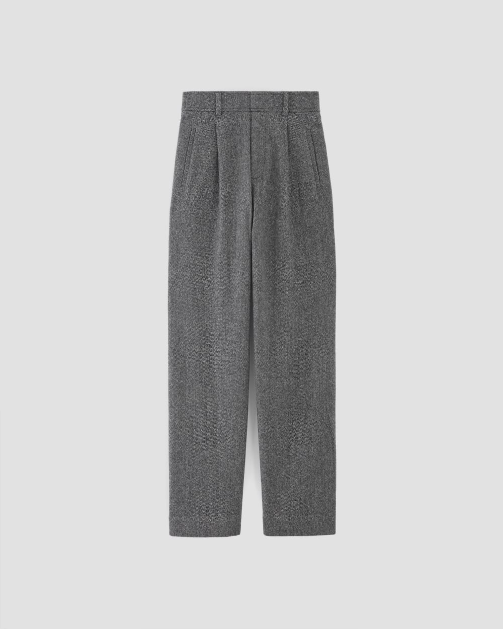 The ReWool® Way-High Drape Pant | Grey Herringbone – Everlane