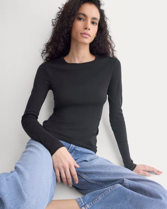 womens-everlight-long-sleeve-crew-black | primary